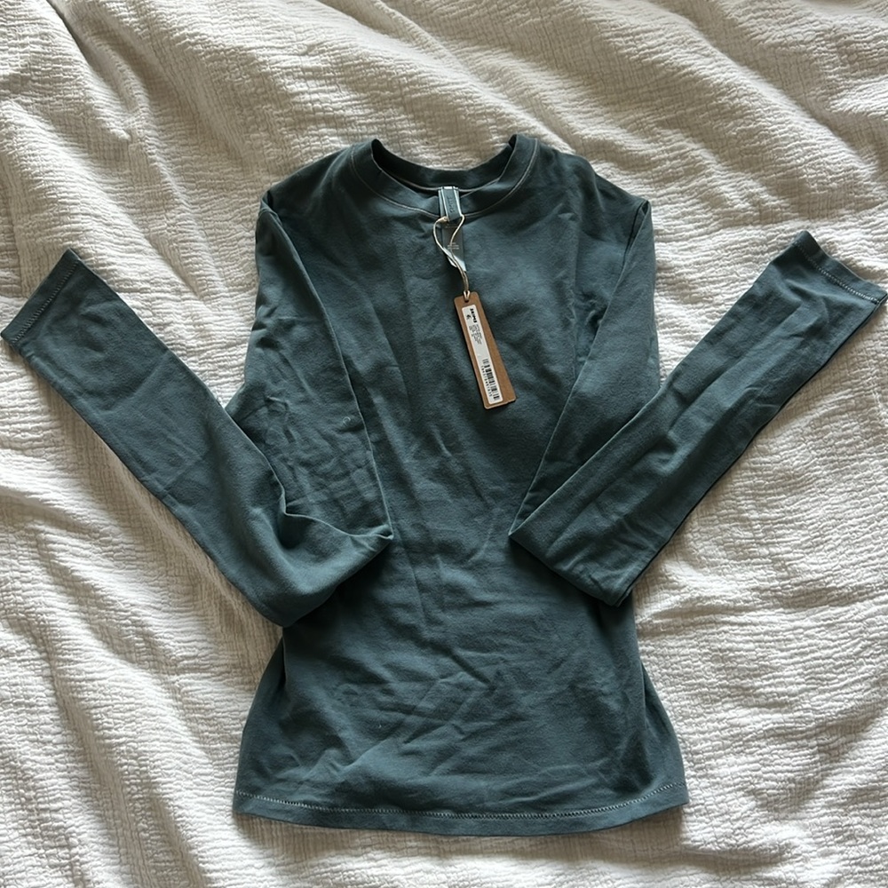Skims COTTON JERSEY LONG SLEEVE T-shirt